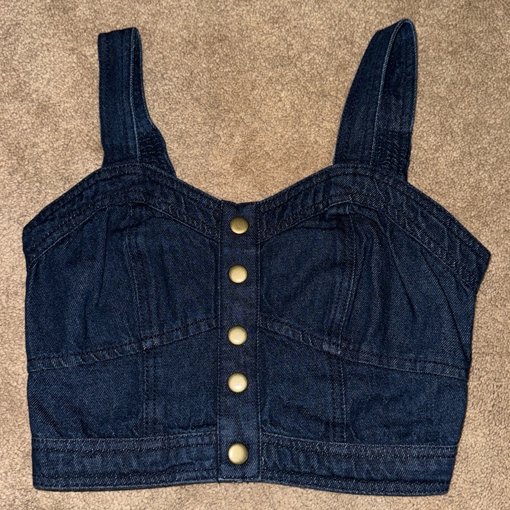 Small denim tank top